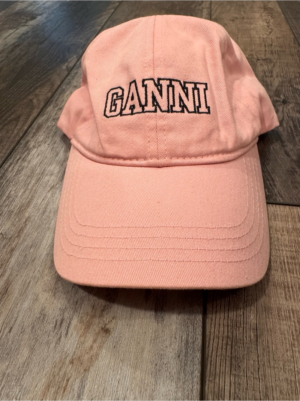 Ganni Pink Logo Baseball Cap